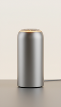 Smart home speaker with soft silver