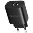 Amplify Dual USB A Wall Charger with USB A to Micro USB - Black