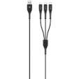 Amplify Linked Series 3-in-1 Charging Cable - Black
