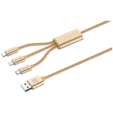 Bounce Cord Series 3-in-1 Charge Cable - Gold