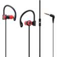 Bounce Break series hook-on earphones Black/Red