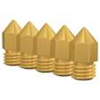 Creality M6 0.4mm Brass Nozzle - Big Head - 5 Pcs
