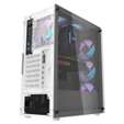 darkFlash Computer Case DK351 - White (with 4 ARGB Fans)