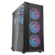 darkFlash Computer Case DK352 Plus - Black (with 4 ARGB Fans)