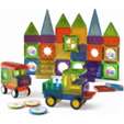 73 Magnetic Tiles, Windows, Stickers and Snowmen