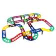 Edu-Matic Mini-Mag Magnetic Tile Tracks with 2 Cars and 93 Pieces