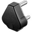 Ellies 16a Heavy-Duty Rubber Screw-on Plug Top - Black