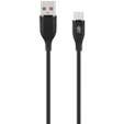 Pro Bass FlexiCord Series 2m USB to Micro Charging Cable - Black