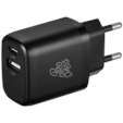 Pro Bass PowerCharge Series 12w Dual USB and Type-C Wall Charger - Black