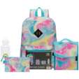 Quest 4-Piece Backpack Set Rainbow Swirl Sky