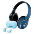 Rocka Epic 2.0 Bluetooth Headphone and TWS Earphone Combo – Blue