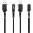 Rocka Quadro Series Type-C 4-Pack Cables - Black
