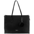 Supanova Pompom Ladies Laptop Bag - Black