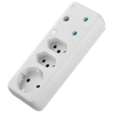 SWITCHED  4 Way Schuko Adaptor