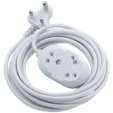 SWITCHED LIGHT DUTY Back To Back(BTB) EXTENSION LEADS 20M - WT