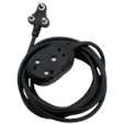 SWITCHED LIGHT DUTY Back-to-Back (BTB) EXTENSION LEADS 20M - BK