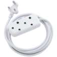SWITCHED Light DUTY Side By Side(SBS) EXTENSION LEADS 20M - WT