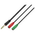 Volkano Unity Series AUX Splitter 4-Pole Plug to 2 AUX Sockets