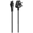Volkano Presto Series Power Cable 3-Pin Clover to Type-M 1.8m 2.5a - Black