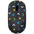 Tag Series 2.4G Wireless Optical Mouse with Nano USB and Type-C Receiver - Black Geo