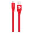 Volkano Slim Series Flat PVC Micro-USB Cable 1.2m - Red