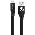 Volkano Slim Series Flat PVC Micro USB Cable 1.2m - Black