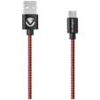 Volkano Braids Series Nylon Braided Micro USB Cable 1.2m - Black & Red