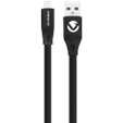 Volkano Slim Series Flat PVC Lightning Cable 1.2m - Black
