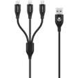Volkano Flexi Series 3-in-1 Charging Cable - Black