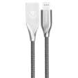 Volkano Iron Series Round Metallic Spring MFI Lightning Cable 6ft - Silver