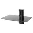 Volkano Steel Series Aluminium, Steel and Tempered Glass Single Shelf Unit