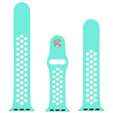 Volkano Smart Watch Band - Sport Silicone - iWatch 38mm - Light Blue and White (S/L)