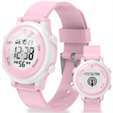 Volkano Kids Digital Watch with Apple Find My – 3ATM Waterproof (Anti-Lost) - Pink