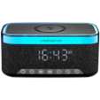 Volkano Radiant 2 Alarm Clock with Wireless Charging and Speaker - Black
